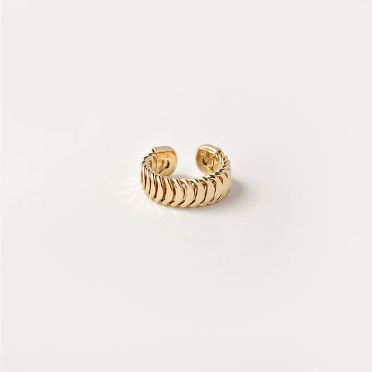 Gold Plated Scale Band Ring